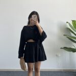 Lemas Bluz Şort Takım - Siyah