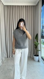 Lora Gri Sakallı Triko - Görsel 2