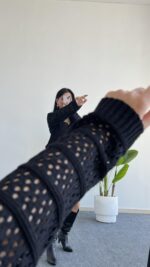 Lora Merserize Bluz - Siyah - Görsel 3