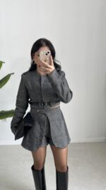 Lou Balık Sırtı Kaşe Takım - Görsel 2