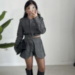 Lou Balık Sırtı Kaşe Takım