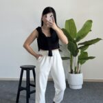 Marta Modal Kumaş Eşofman Altı -Beyaz