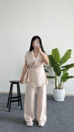 Kate Yelek Pantolon Takım - Krem - Görsel 6