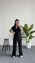 Kate Yelek Pantolon Takım - Siyah - Görsel 5