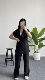 Kate Yelek Pantolon Takım - Siyah - Görsel 2