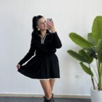 Martana Polo Yaka Etekli Triko Takım - Siyah