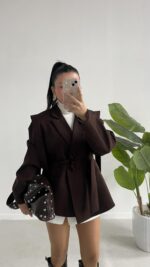 Martin Tasarım Ceket - Kahve