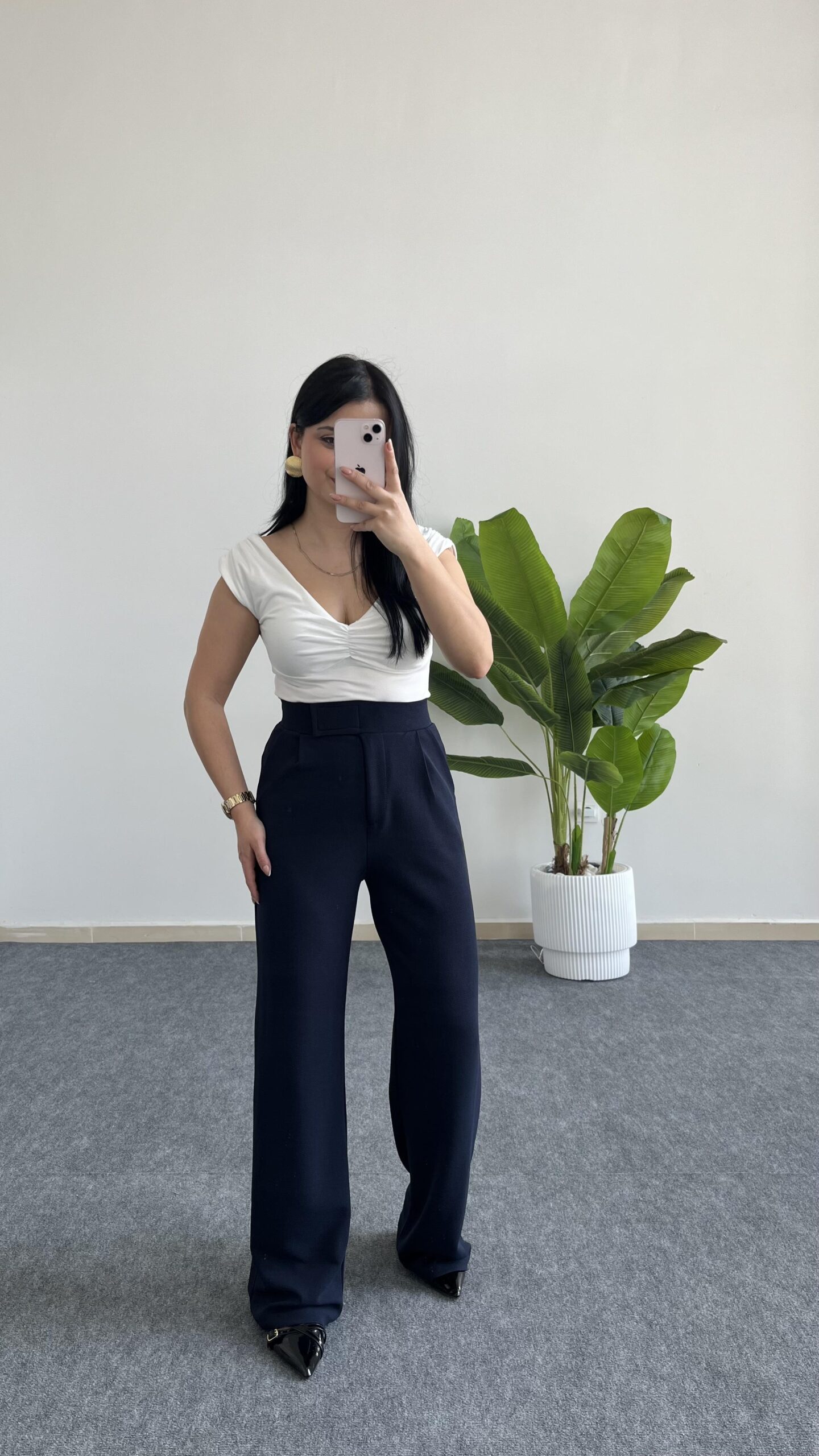 melina-cirtli-palazzo-pantolon-laciver-34b-43.jpeg Melina Cırtlı Palazzo Pantolon - Lacivert - Görsel 1