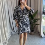 MNG Kruvaze Yaka Elbise