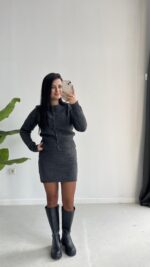 Oleda İkili Triko Takım - Antrasit - Görsel 4