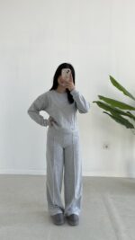 Palton Selanik İkili Takım - Gri - Görsel 5