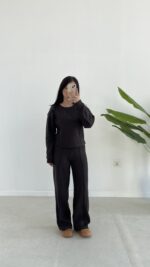 Palton Selanik İkili Takım - Kahve