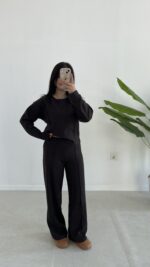 Palton Selanik İkili Takım - Kahve - Görsel 3