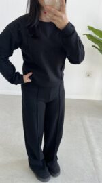 Palton Selanik İkili Takım - Siyah - Görsel 4