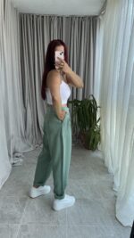 Parla Mint Yeşili Şalvar Pantolon - Görsel 3