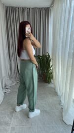 Parla Mint Yeşili Şalvar Pantolon - Görsel 5