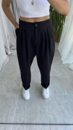 Parla Siyah Şalvar Pantolon - Görsel 5