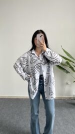 Pattaya Keten Gömlek - Kahve - Görsel 2