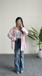 Pattaya Keten Gömlek - Turuncu - Görsel 6