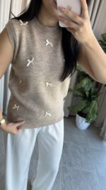 Perla Fiyonklu Süveter (Taş) - Görsel 2