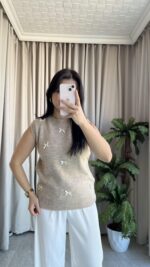 Perla Fiyonklu Süveter (Taş)