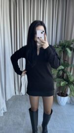 Polo Yaka Siyah Triko - Görsel 2