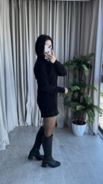 Polo Yaka Siyah Triko - Görsel 4