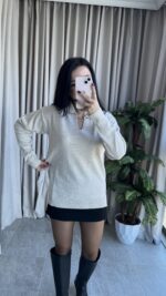 Polo Yaka Taş Triko - Görsel 3