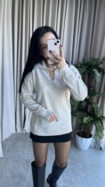 Polo Yaka Taş Triko - Görsel 4