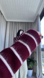 Pomel Sakallı Bordo Hırka - Görsel 6