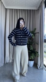 Pomel Sakallı Lacivert Hırka - Görsel 8