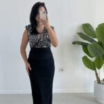 Pul Payet Kruvaze Anvelop Elbise - Gümüş