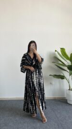 Ronda Kruvaze Viskon Elbise - Siyah