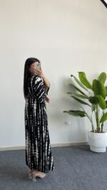 Ronda Kruvaze Viskon Elbise - Siyah - Görsel 6