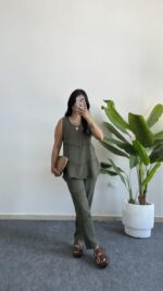 Sare Pamuk İkili Takım - Haki