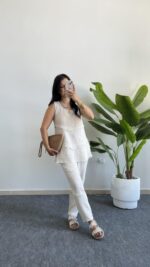 Sare Pamuk İkili Takım - Taş