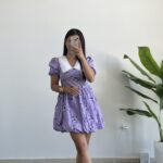 Selesta Bebe Yaka Mini Balon Elbise - Lila