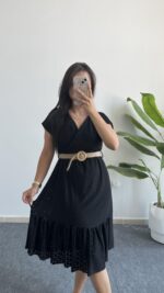 Siyah Fsto Elbise - Görsel 4