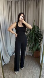 Siyah Korse Görünümlü Askılı Takım - Görsel 3