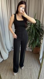 Siyah Korse Görünümlü Askılı Takım - Görsel 2