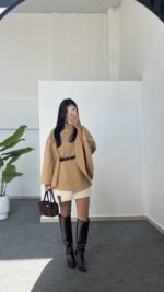 Solera Buklet Kemerli Panço - Camel - Görsel 5