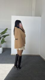 Solera Buklet Kemerli Panço - Camel - Görsel 3