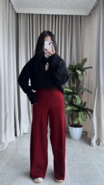 Triko Bordo Pantolon - Görsel 6