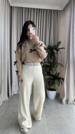 Triko Ekru Pantolon - Görsel 5