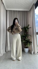 Triko Ekru Pantolon - Görsel 2