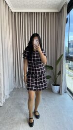 Yuna Vatkalı Tüvit Elbise