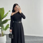 Veny Asimetrik Tül Etek - Siyah