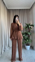 Verona Kruvaze Tarçın Piliseli Takım - Görsel 5