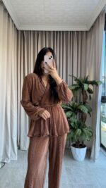 Verona Kruvaze Tarçın Piliseli Takım - Görsel 7