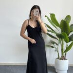 Viole Askılı Aerobin Elbise - Siyah